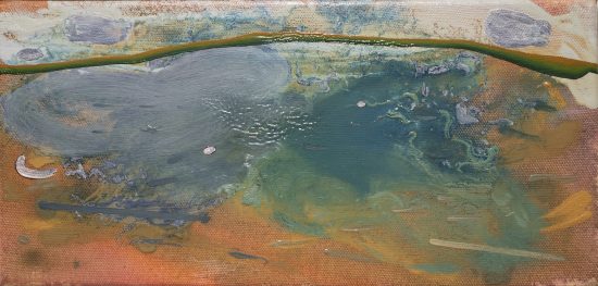 Another Lake [Oil on cotton cloth, Medium, 19×40cm, 2023]